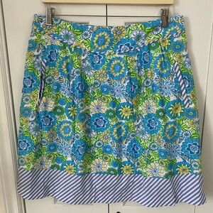 Lilly Pulitzer Vintage Fayetteville pleated skirt floral Zebra Mandala print 12